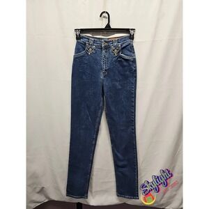 VTG Lawman Women's Blue Superior Fit Slim High Rise Bareback Denim Jeans Size 3